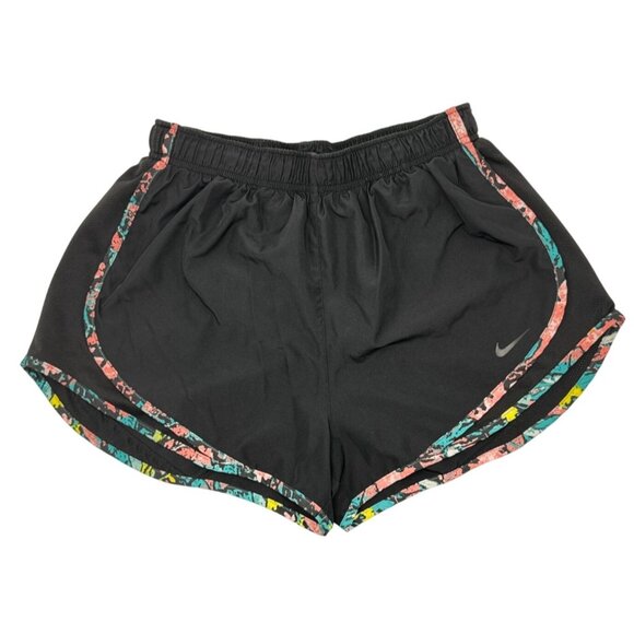 Nike Dry Women's Dri-Fit Tempo Running Shorts Pink Floral Trim Medium Standard - Picture 3 of 11